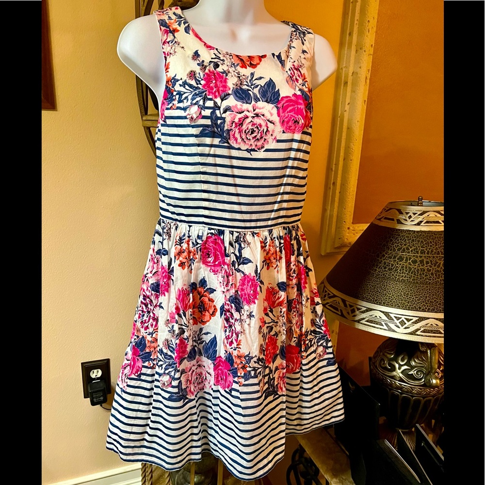 City Studio Floral Junios Fit & Flare Dress